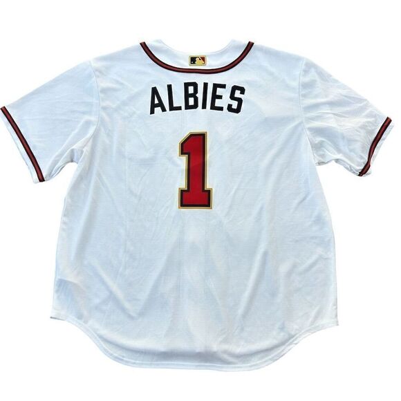 Atlanta Braves 2021 World Series Champs Ozzie Albies Jersey 2XL White - Picture 2 of 5